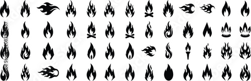 Racing flames. Hot speed fire stickers. Flame car decal, race cars, motorcycles, hot rods, and sports gear. Vintage tattoo fiery design. Burning rubber racetrack logo. Vector Set.