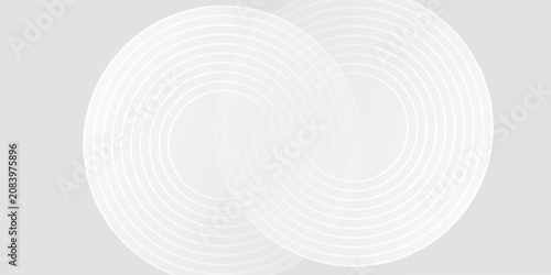 Obraz na plátne Abstract white glowing geometric lines on gray background