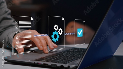 Fotografía Approval Workflow system streamlining document processing, authorization routing