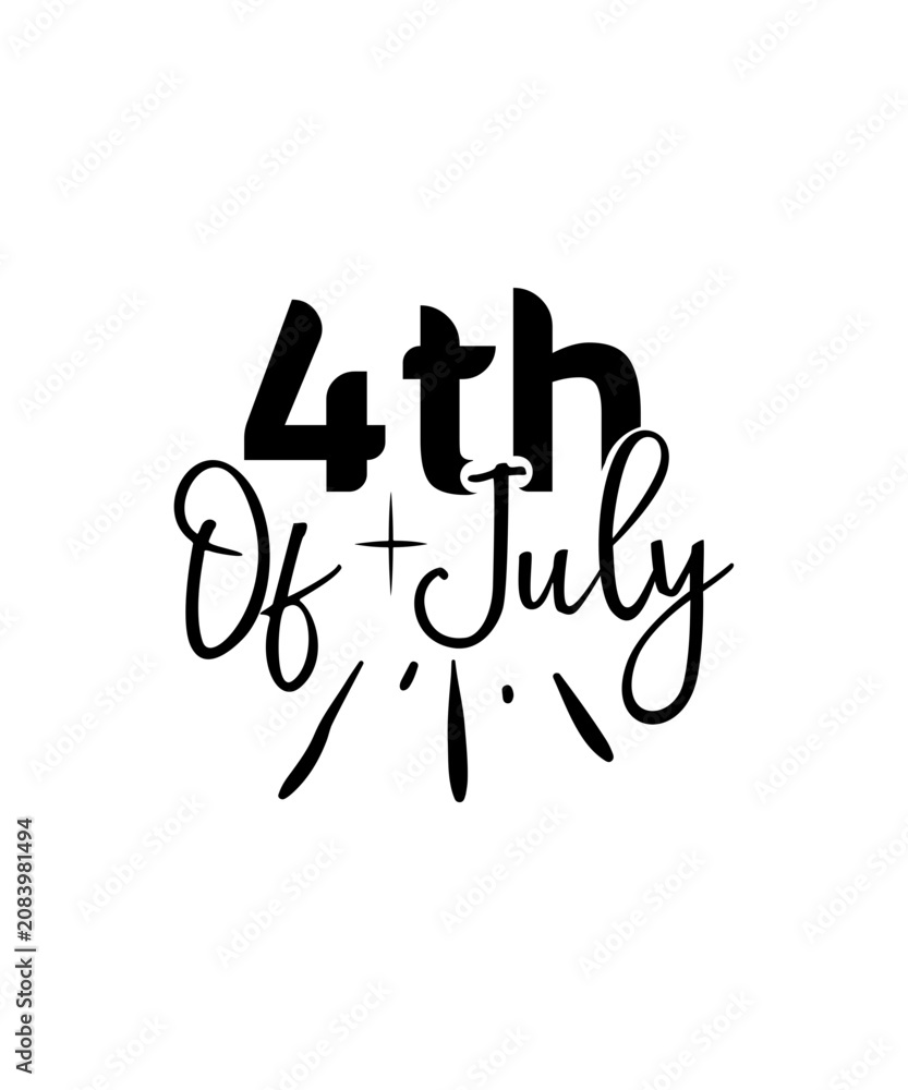 Fototapeta premium 4th of july svg
