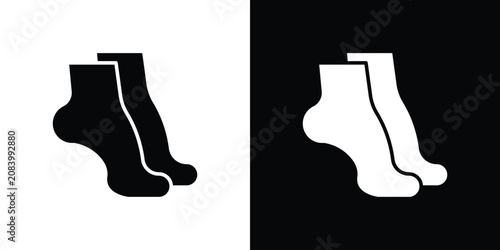 Bilde på lerret Tiptoe feet icon