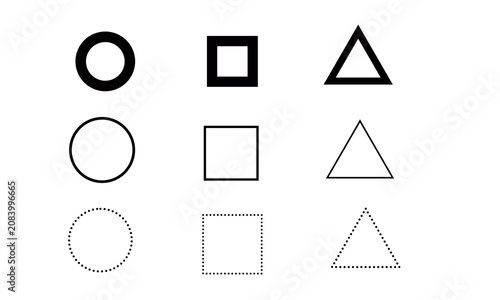 Geometric shape vector illustration. on transparent background.