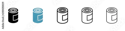 Canvastavla Tin can vector icon set