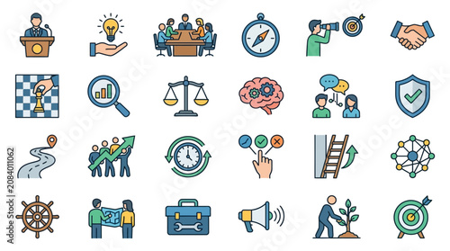Business icons and symbols collection.