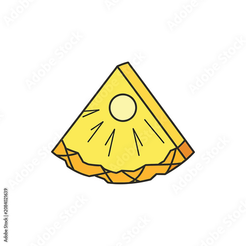 Yellow cheese wedge with holes drawing.