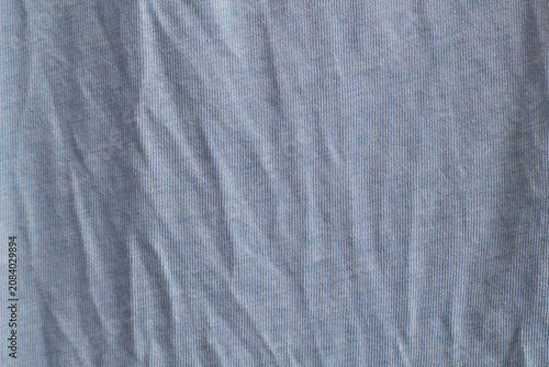 Crumpled blue fabric texture