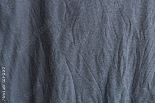 Crumpled blue fabric texture