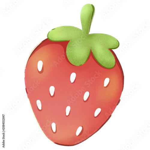 Sweet Strawberry kawaii illustration