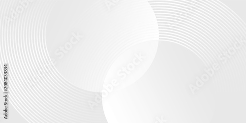 Abstract Minimalist White Circular Podium with soft Background and Circle Element for Background Modern