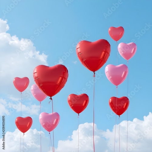 balloons in the sky