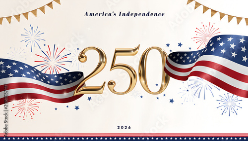 America Independence Day celebrating 250 years