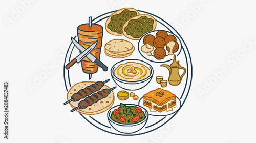 Colorful wooden tray filled with assorted donuts and pastries.