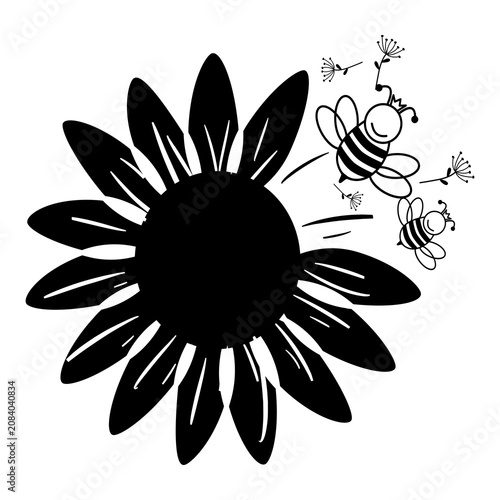Wild Sunflower Nature Illustration