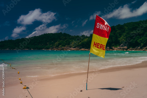 flag on the beach