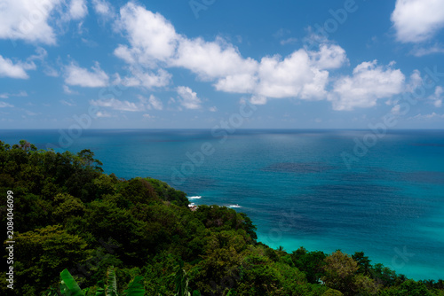 tropical island in the ocean