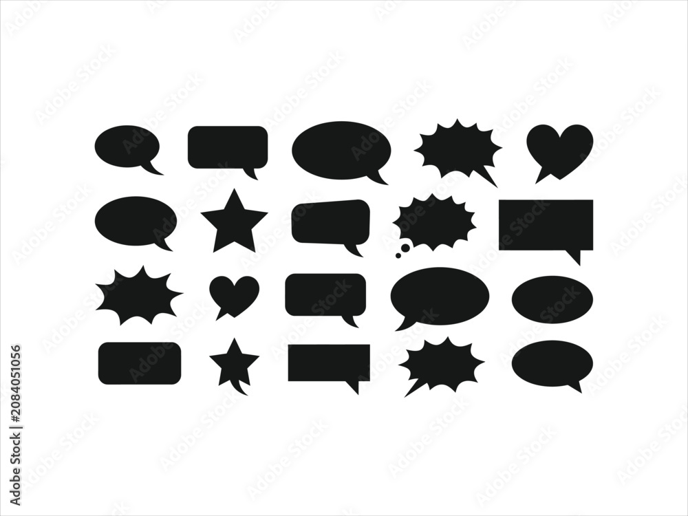 Fototapeta premium Set of various comic speech bubbles