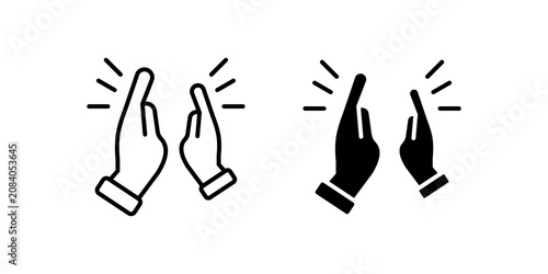 Εκτύπωση καμβά Clapping Hands Support icons, dual style icon set