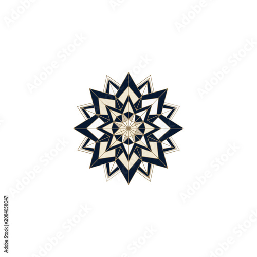 Geometric Star Mandala Pattern Vector