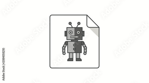 Fotografía Robot Character Design Illustration.
