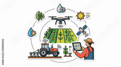 Farmer uses technology for modern agricultural practices