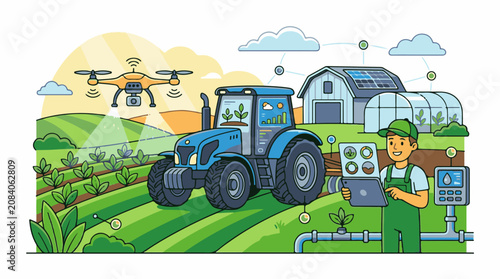 Farmer uses technology for smart farming and crop management