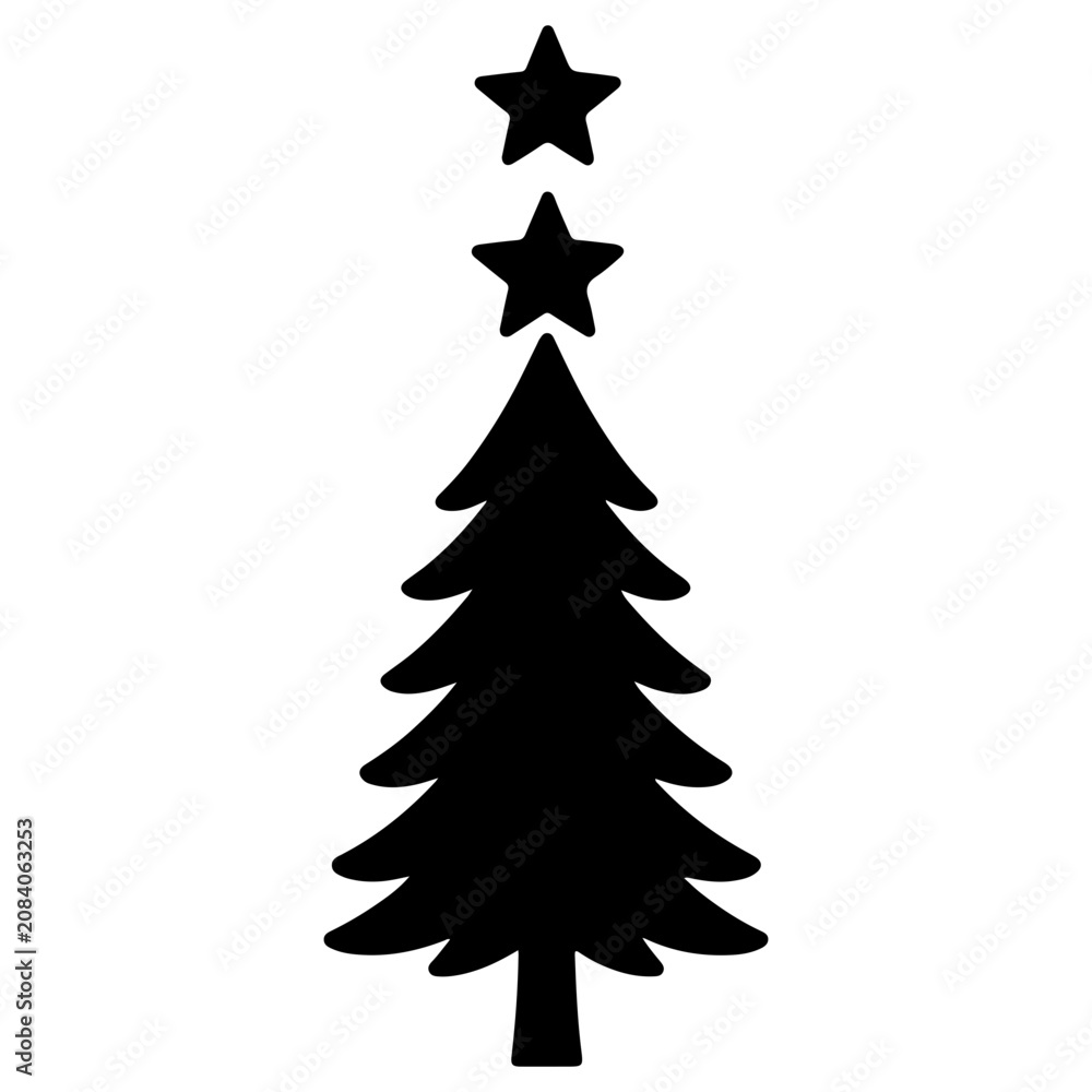 Fototapeta premium christmas tree vector illustration