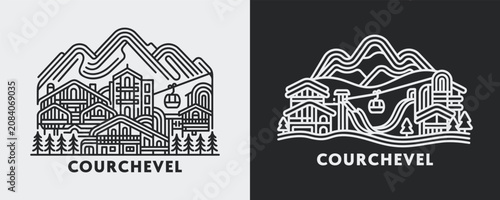 Photos Courchevel France High Altitude Cityscape Graphic Representation