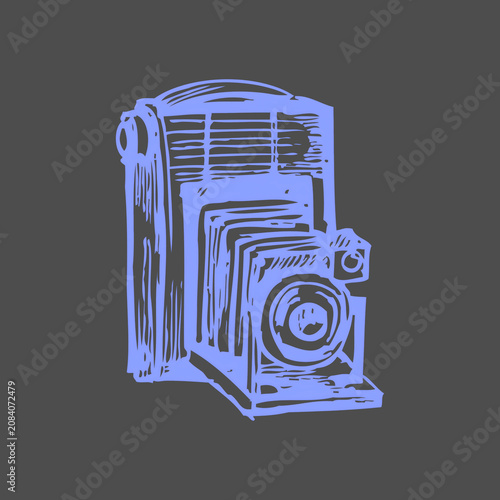 ILLUSTRATION OF CAMERA ISOLATED
