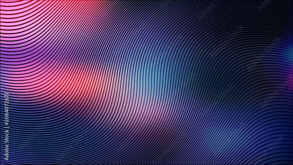Fototapeta premium Abstract background with colorful curved lines and digital wave pattern