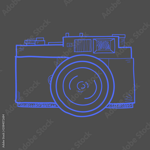 ILLUSTRATION OF CAMERA ISOLATED