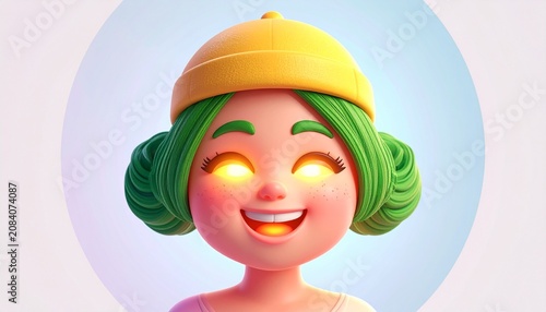 Cheerful Cartoon Character