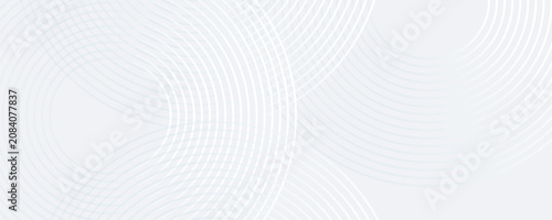 Fotografía Abstract white glowing geometric lines on gray background