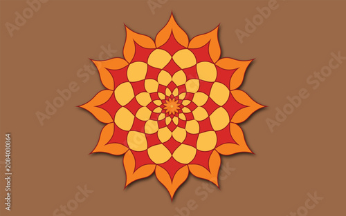 Beautiful colorful luxurious mandala vector for your design, decoration element for meditation poster, yoga, banner, henna, invitation, cover page, design element, festival, celebration design,