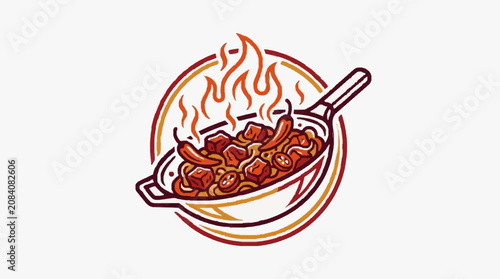Vászonkép Vintage style illustration of a roasted turkey dinner.