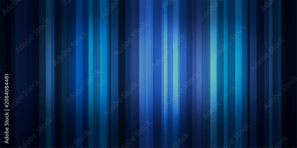 Fototapeta premium Abstract blue lines background vector illustration with bright digital gradient stripes and light pattern for colorful wallpaper backdrop design
