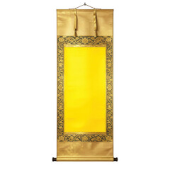 Ornate Gold Framed Scroll Transparent Background