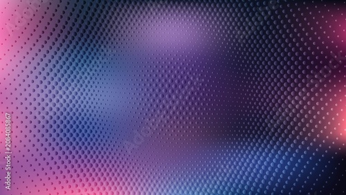 Konstfotografi Abstract purple and blue pixel art background with soft gradients and digital sh