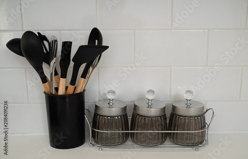 Modern kitchen setup with stylish interior design