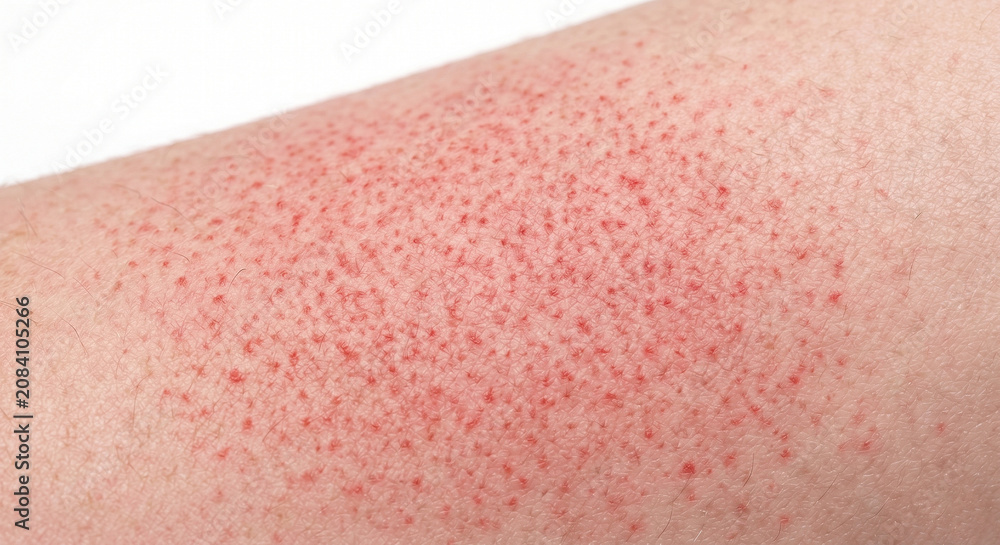 Fototapeta premium Scarlet Fever (Scarlatiniform) Macule - Macule in Human Skin — Medical Dermatology Plate (28-100)