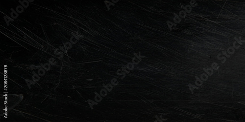Schilderij op canvas Seamless polished and empty smooth dark black concrete wall texture background w