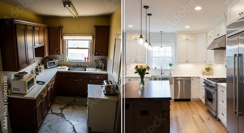 Kitchen Before and After Renovation Comparison