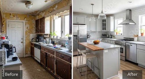 Before and After Kitchen Renovation Remodel Comparison