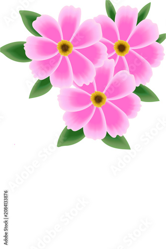 Pink Floral Bouquet Illustration with Leaves _ Decorative Flower Design on Black Background [Converted].ai