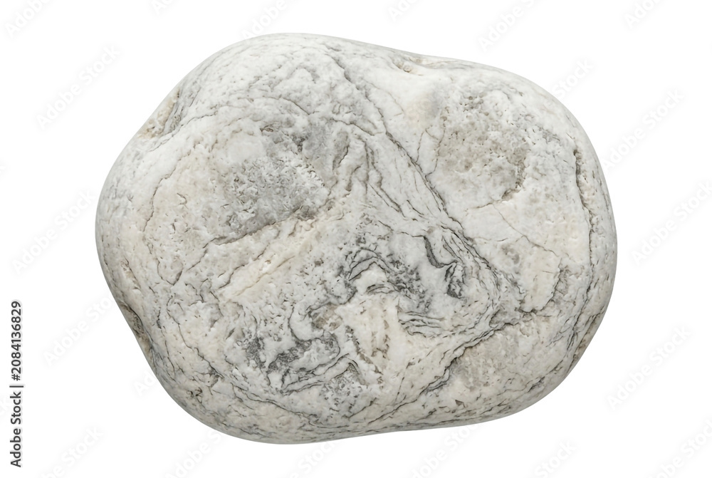 Naklejka premium Patterned white river stone element