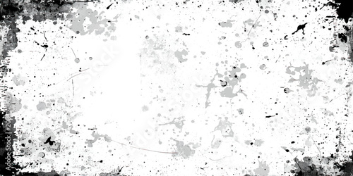 Fotografie Abstract Grunge Ink Splat Background with Paint Splash, Watercolor Texture, Dirt