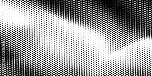 Schilderij op canvas Black and white abstract geometric pattern with halftone effect for sporty background