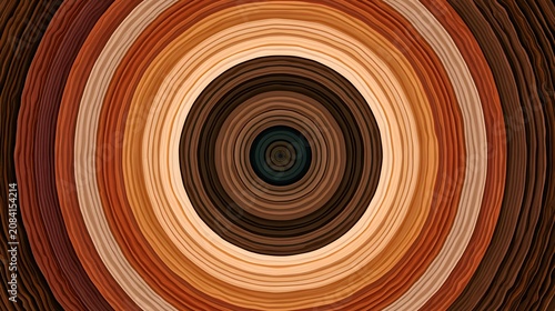 Concentric Wood Grain Rings Nature Art