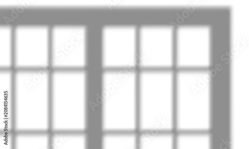Simple grey window frame grid icon on transparent background