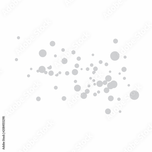 Minimalist pattern of light gray circles on a white background