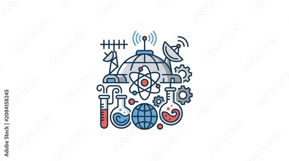 Fototapeta premium Science and Technology Innovation Concept.